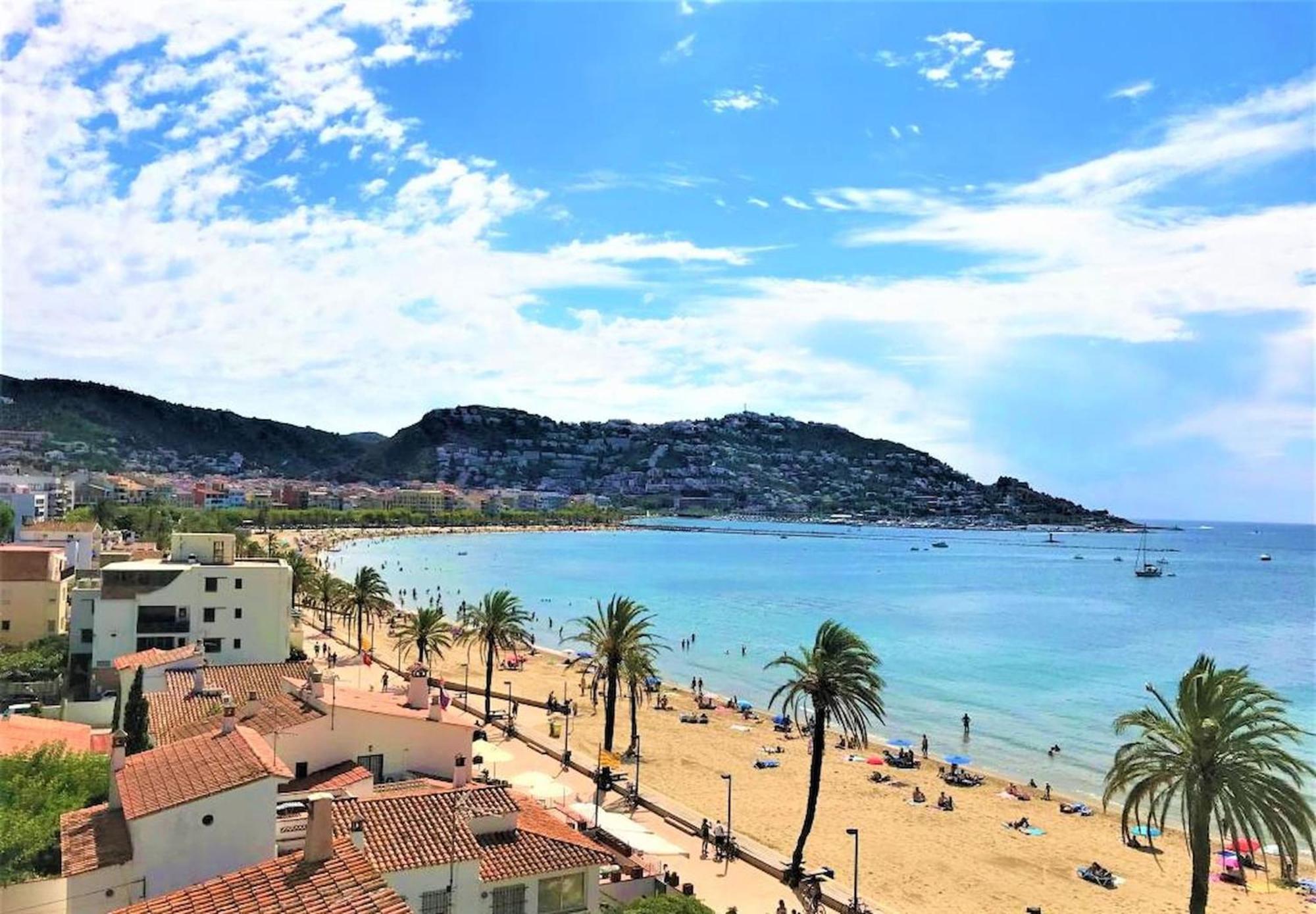 Apartamento En Roses A 2 Min De La Playa Con Vistas Al Mar Av-18 지로나 외부 사진